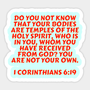 Bible Verse 1 Corinthians 6:19 Sticker